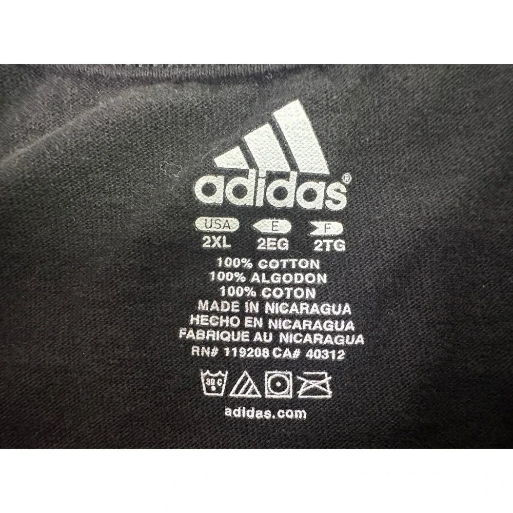 Adidas Miami Heat Basketball Graphic T Shirt Mens 2XL Black Short Sleeve‎